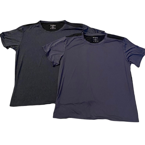 𝅺real ESSENTIALS MENS T-SHIRT 90% POLYESTER 10% SPANDEX 3XL (set of 2) - Picture 1 of 4